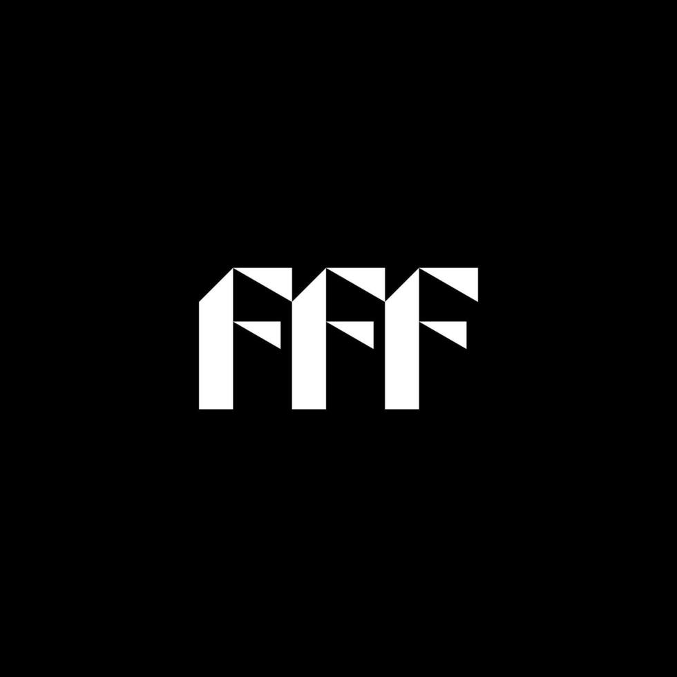 geometric letter FFF logo concept vector