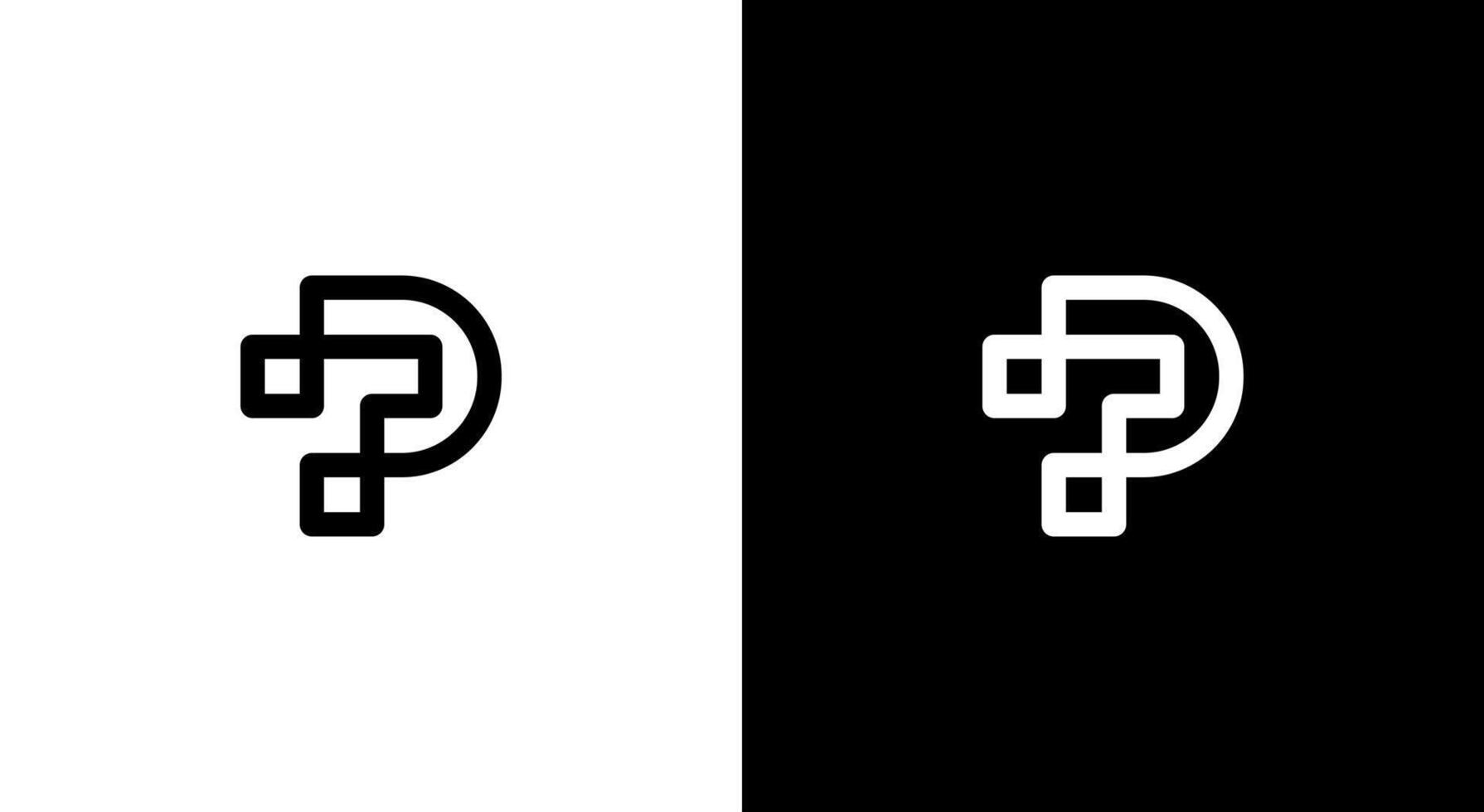minimalist letter TP or PT logo concept vector