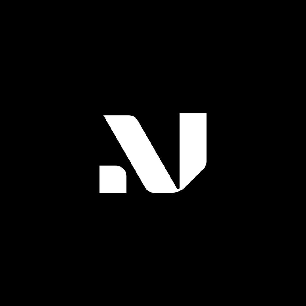 monogram letter NV or VN logo concept vector