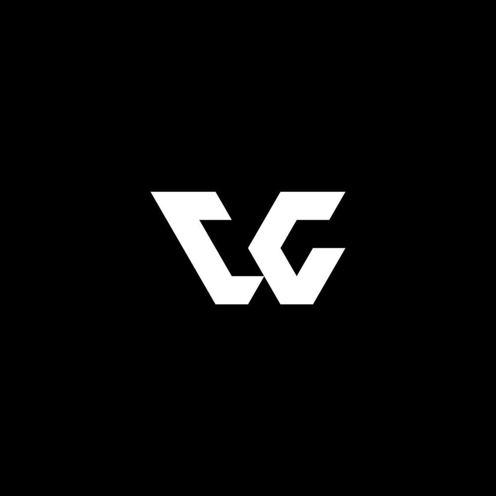 Monogram letter VC pr CC logo concept vector