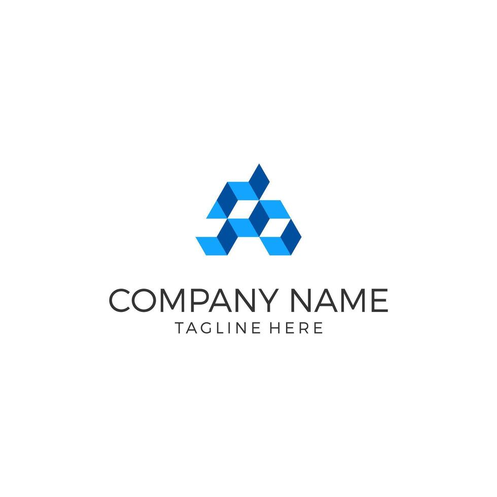 Triangle A logo concept Icon vector