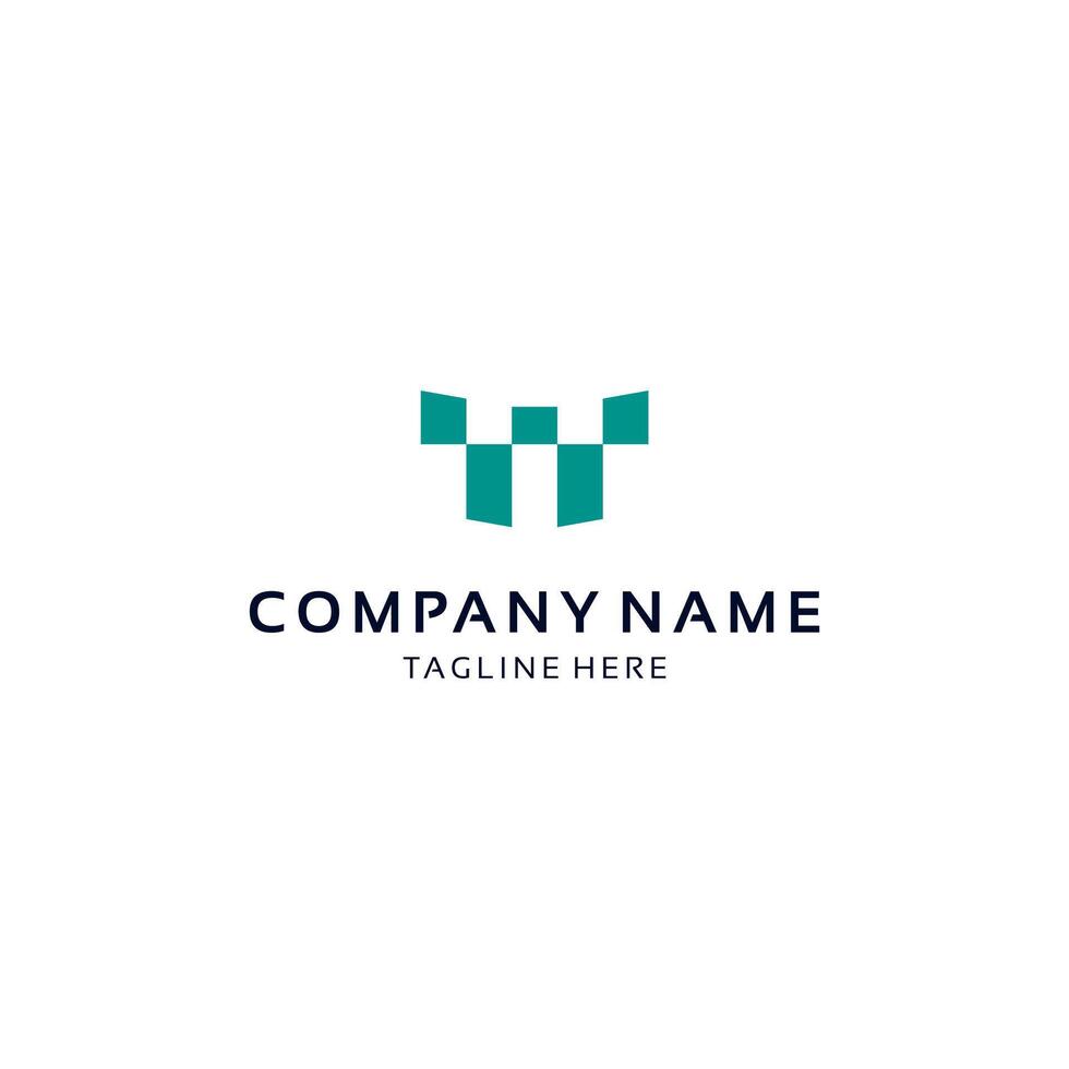 Simple Fort TTT Logo Initials Concept vector