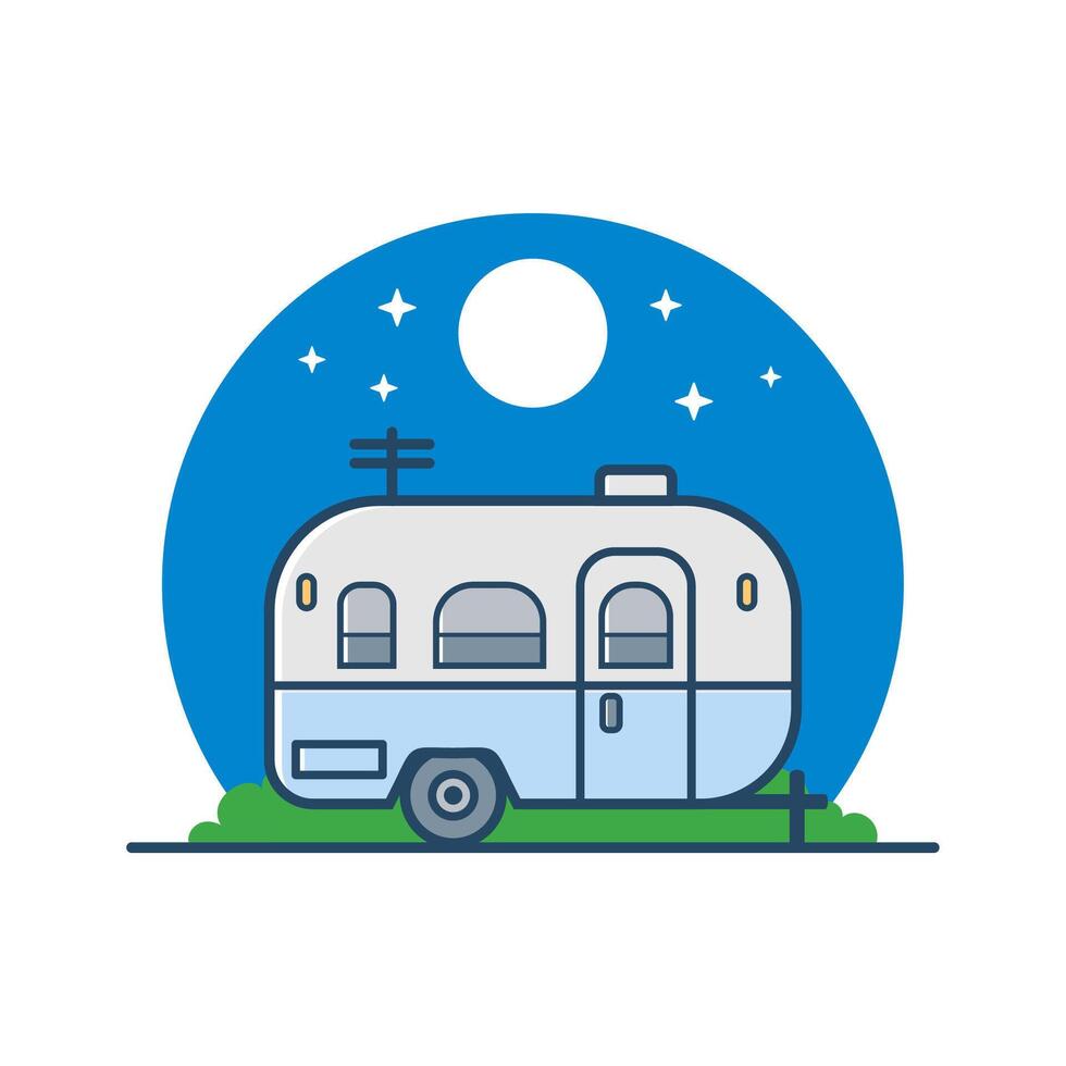 Caravan Park Illustration design vector