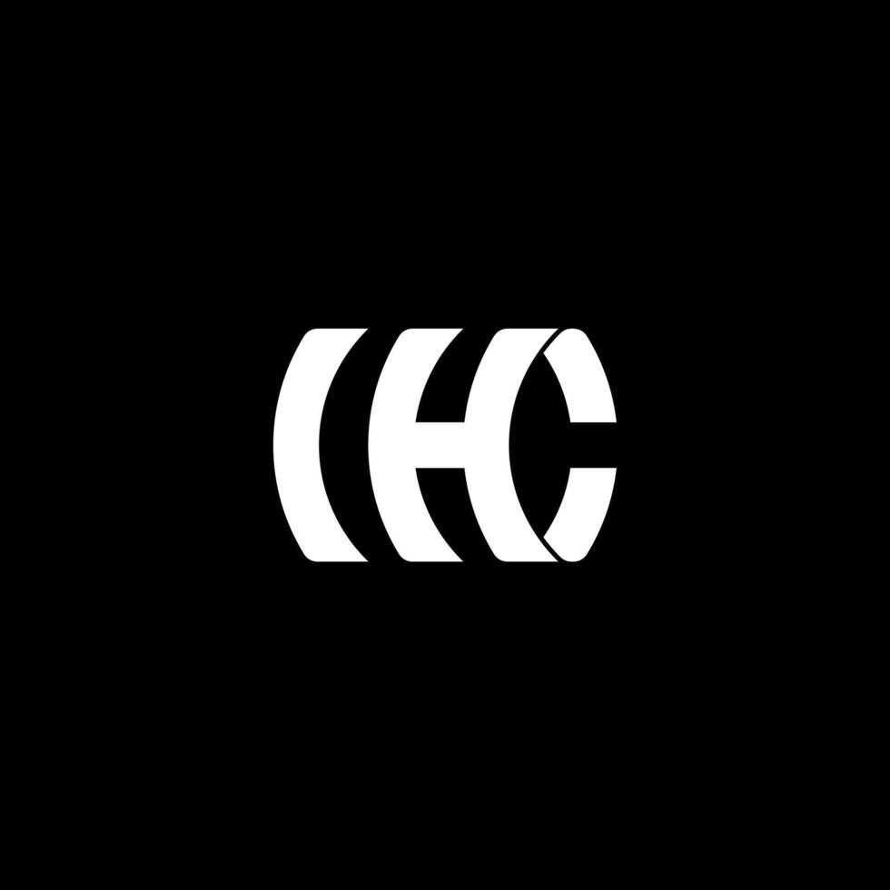 Monogram letter IHC or HC logo concept vector