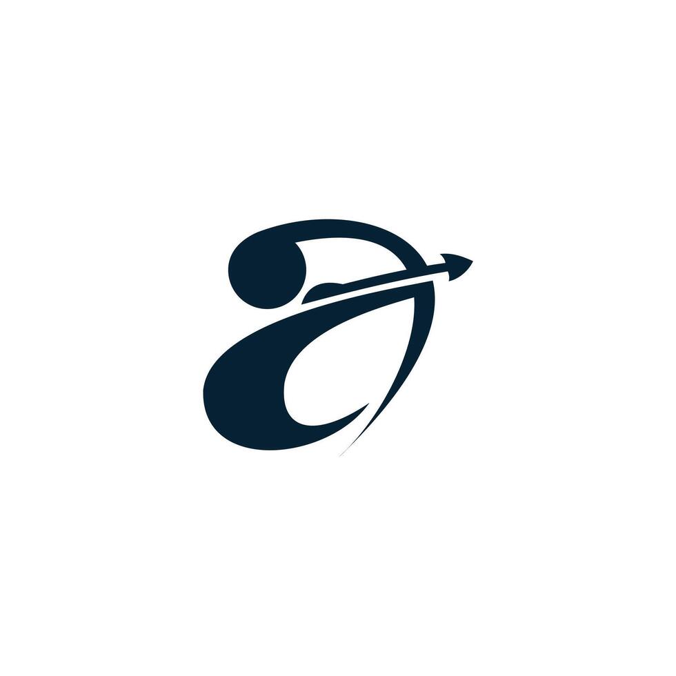 Letter A and archer logo concept vector