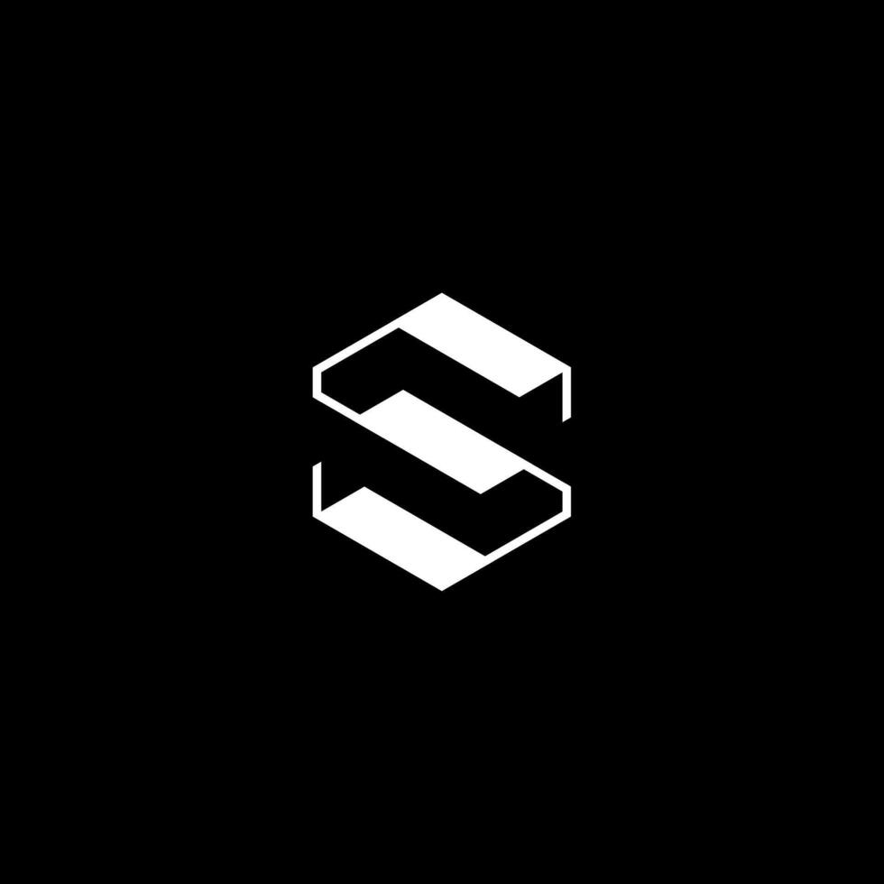 unique letter S and stairs combination logo vector
