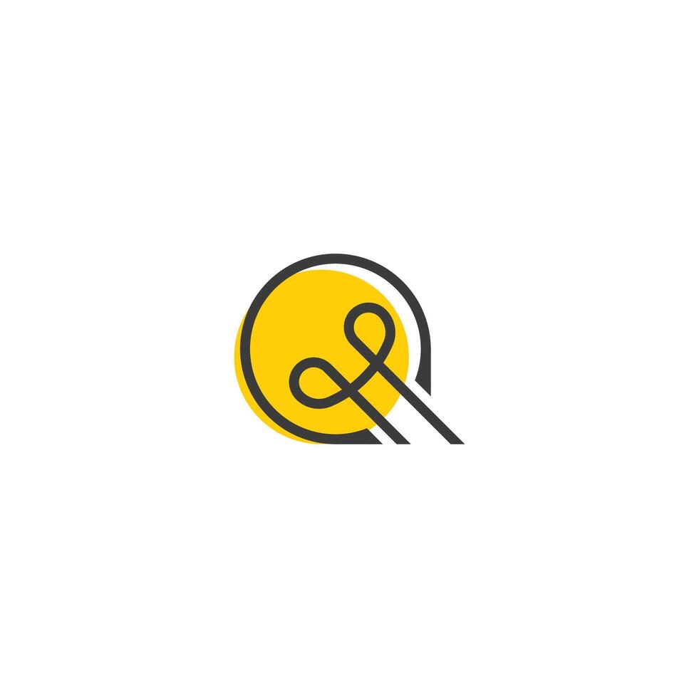 Letter Q and light bulb logo concept vector