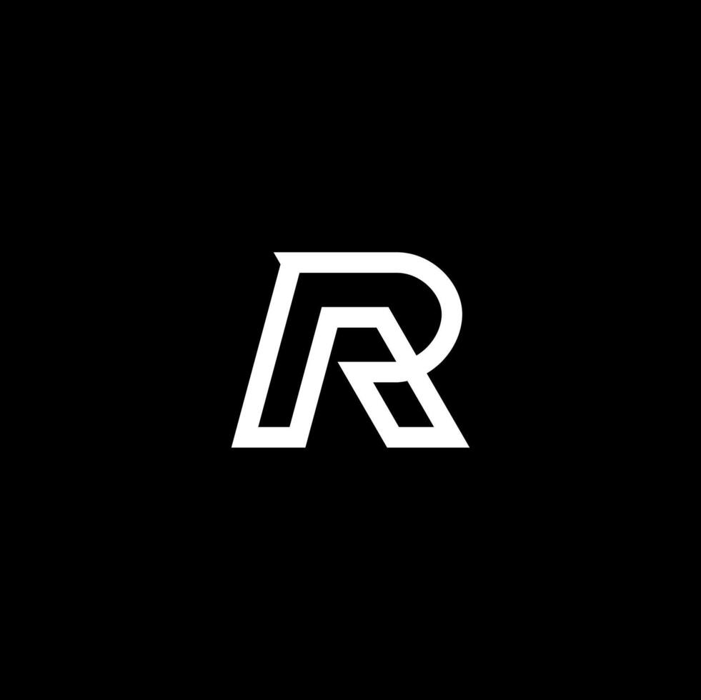 Letter RA or AR with simple line concept logo vector