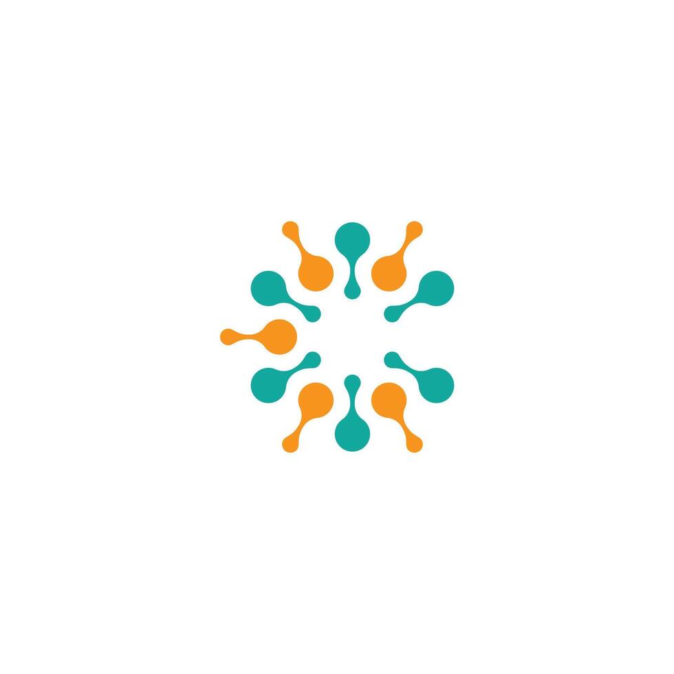 Unique Letter C and Molecule logo concept vector