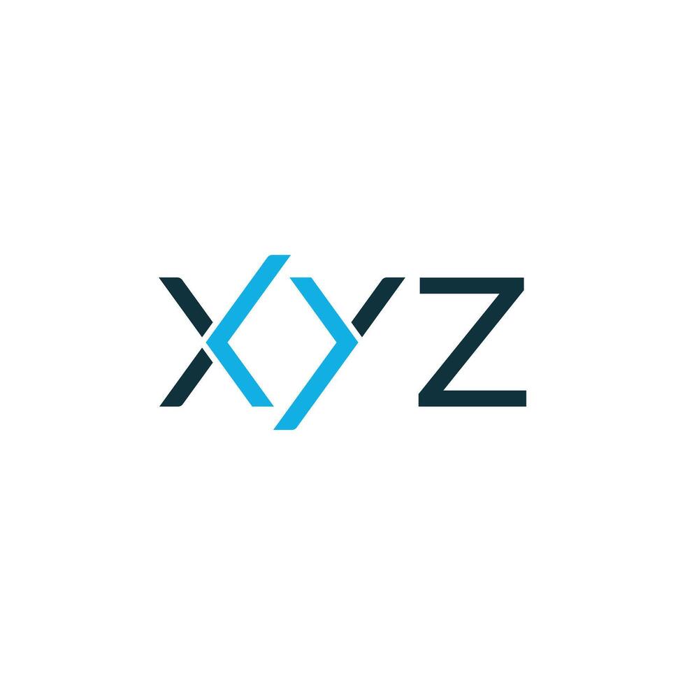 simple design XYZ box or xyz square letter for branding vector