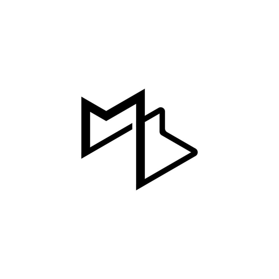 simple letter MB logo idea vector