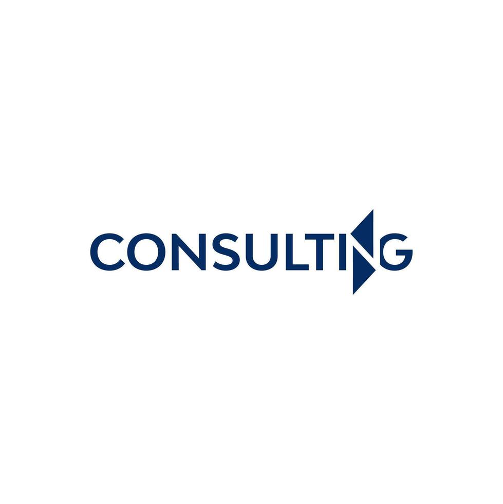 consulting logo wordmark concept vector