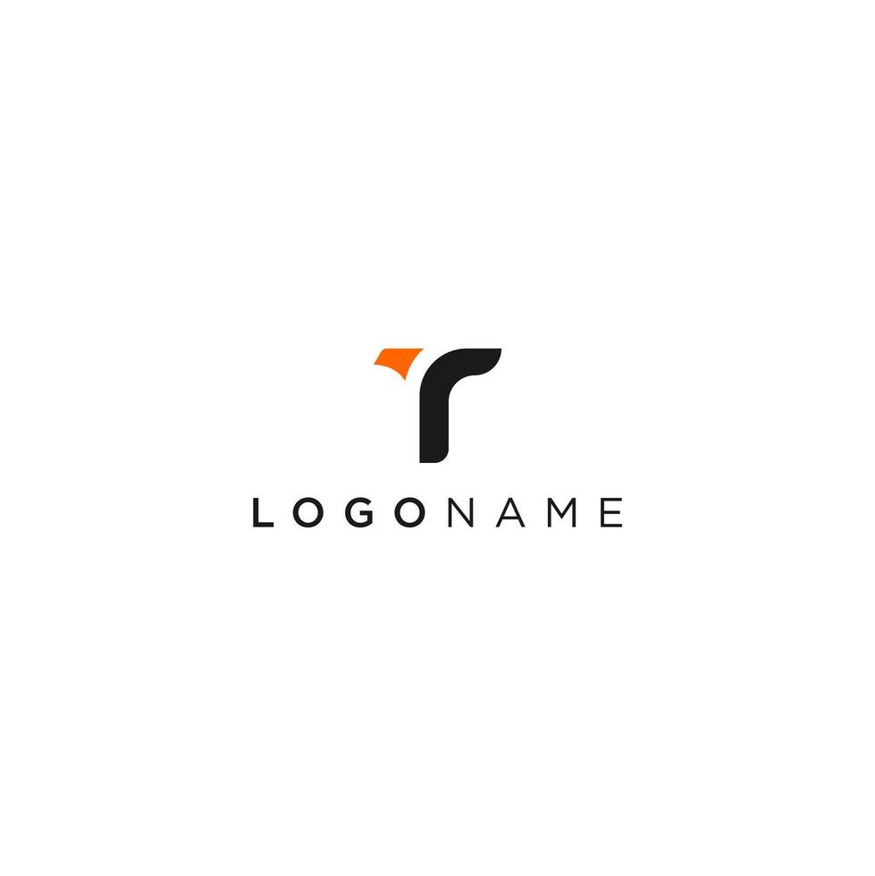 letter T and bird logo concept vector