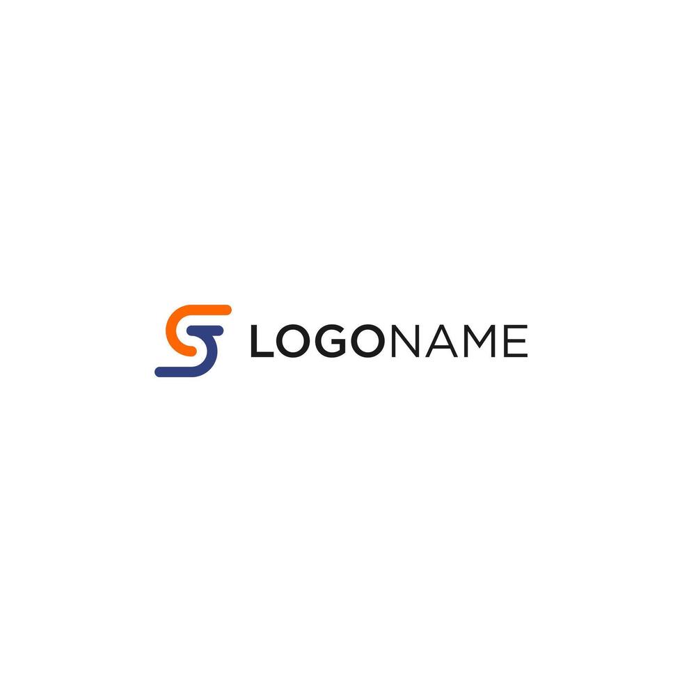 simple letter GS logo concept vector