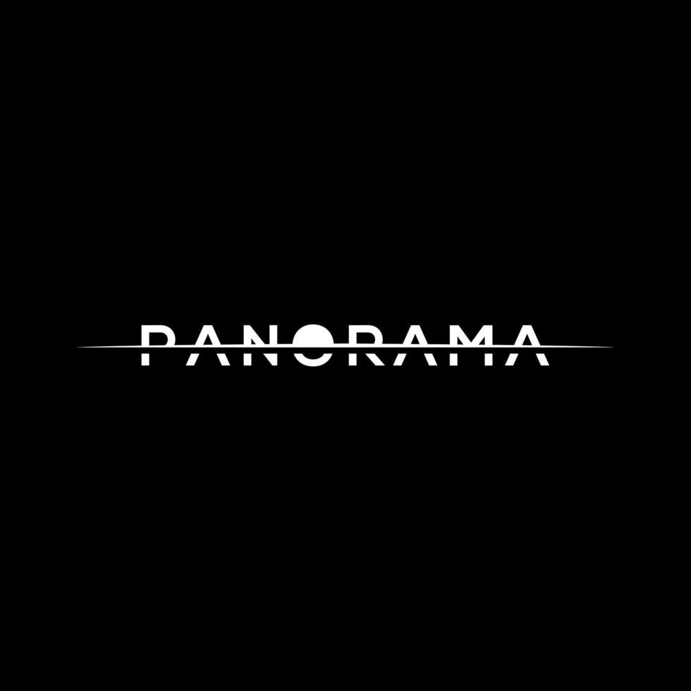 simple design panorama wordmark logo ideas vector