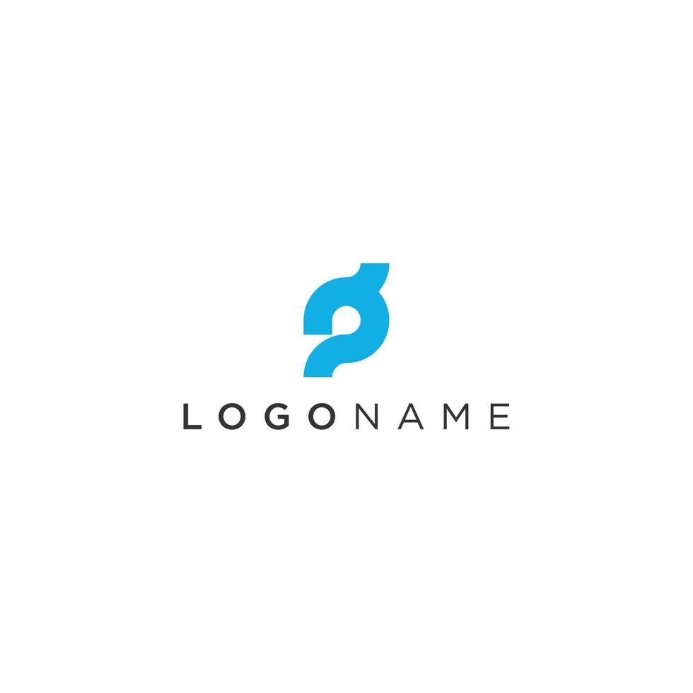 Letter P and link logo concept vector