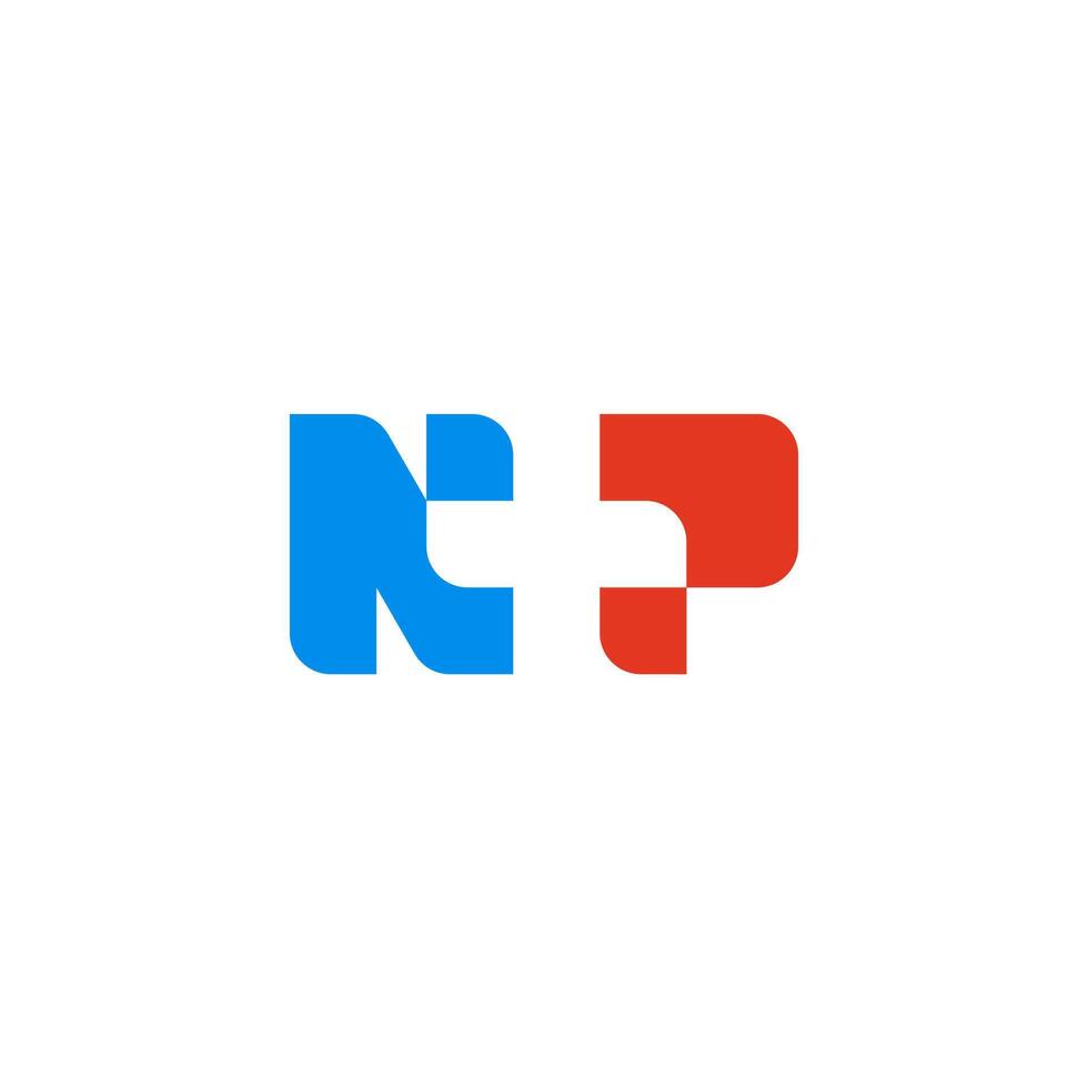 simple Letter NP Cross logo concept vector
