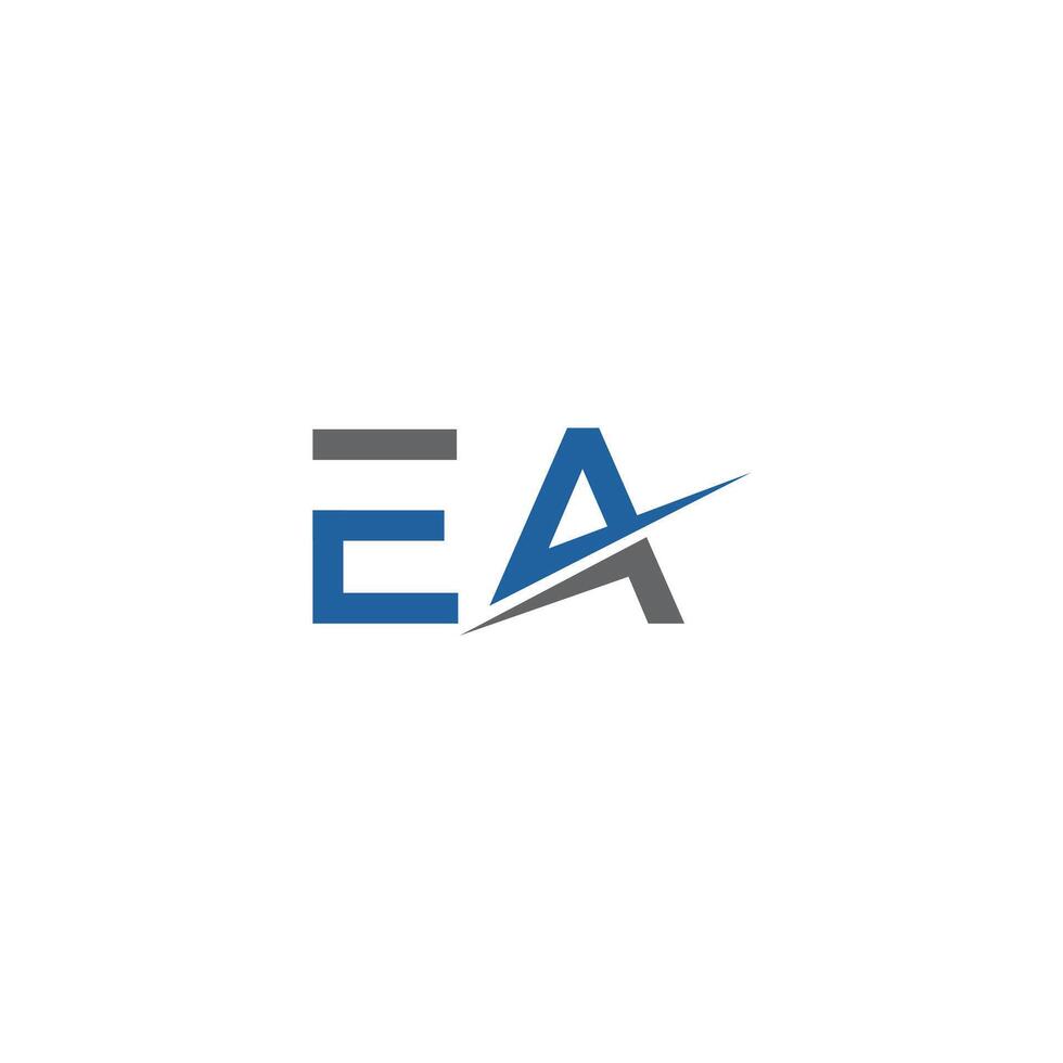 Simple letter EA arrow or EA growth or EA pathway logo concept vector