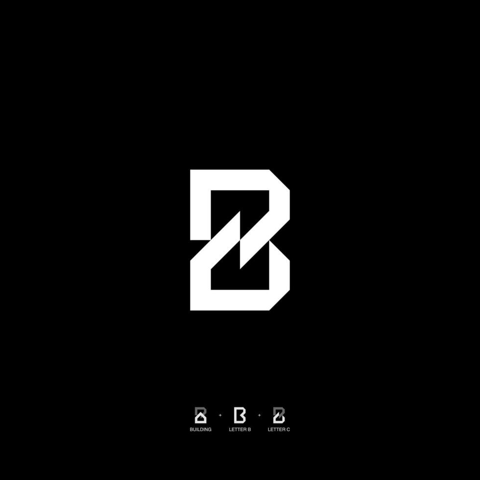 modern letter BC home or BC house logo concept vector