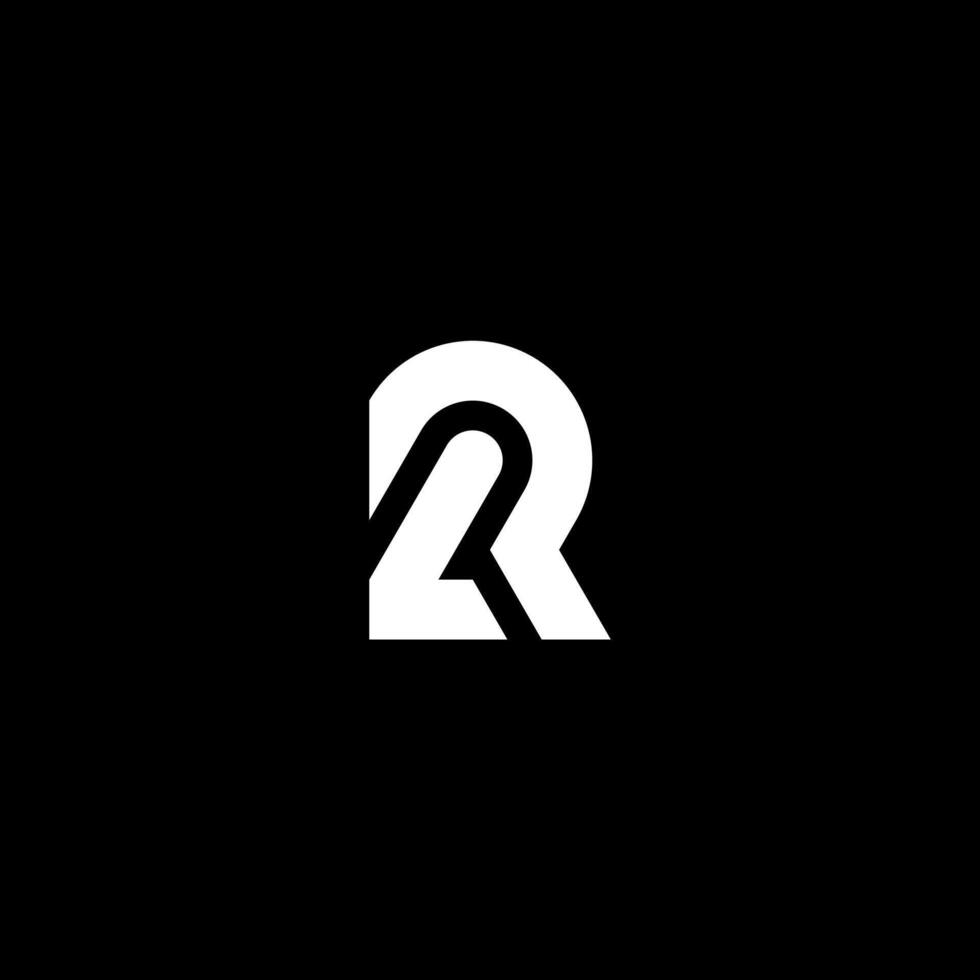 simple letter LR or RL logo concept vector