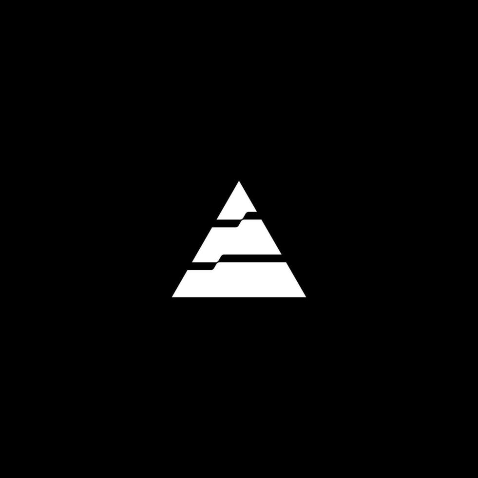 abstract delta or three delta logo concept vector