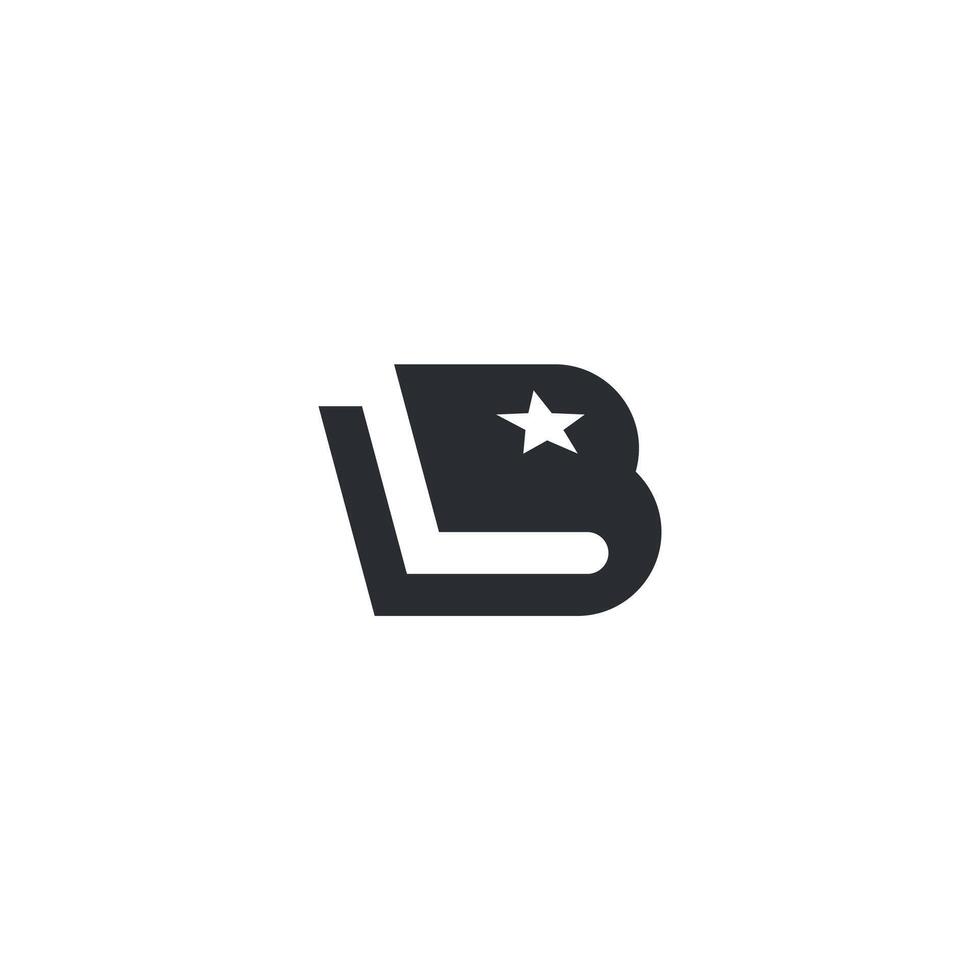 Simple BL book or Book BL or B book logo concept vector