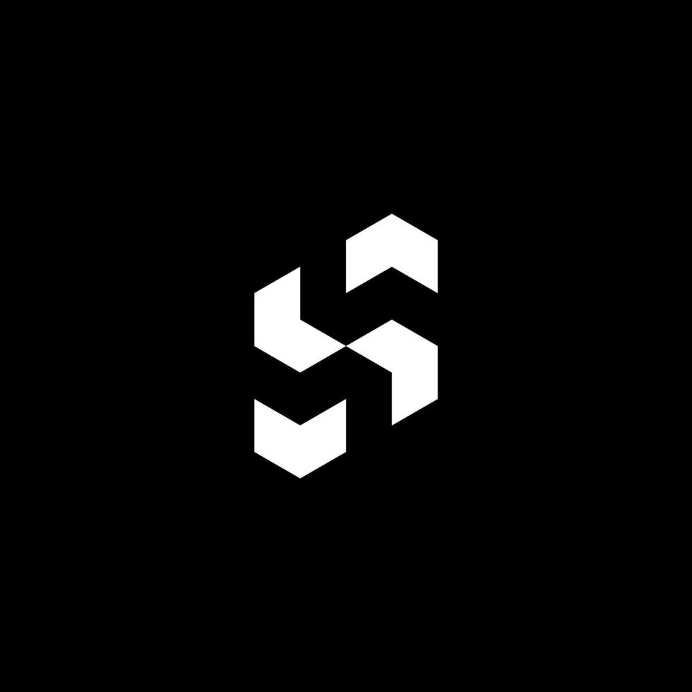 abstract Letter S and arrow logo concept vector