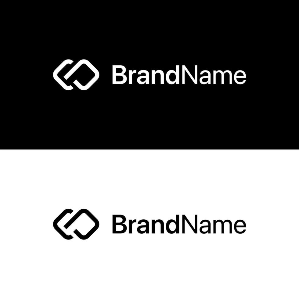 modern letter CP or CP infinity logo concept vector