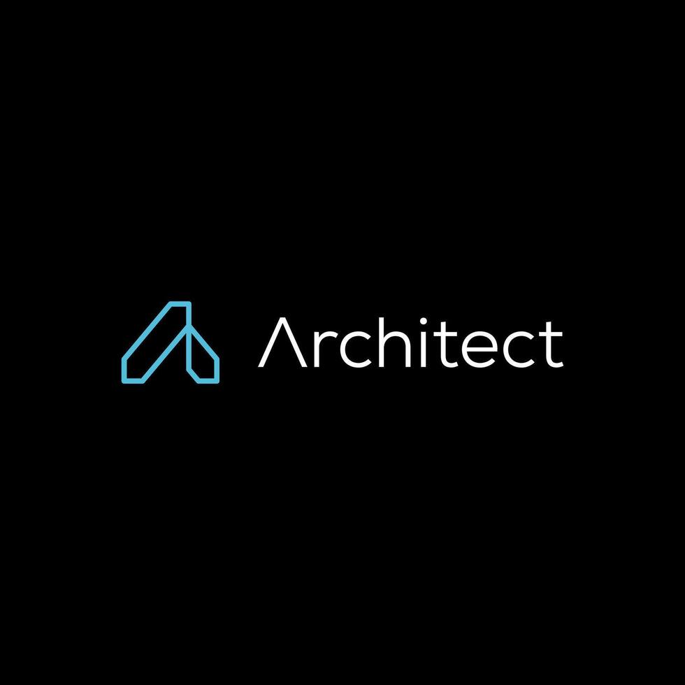 Modern Architect Logo or Letter A architect logo concept vector