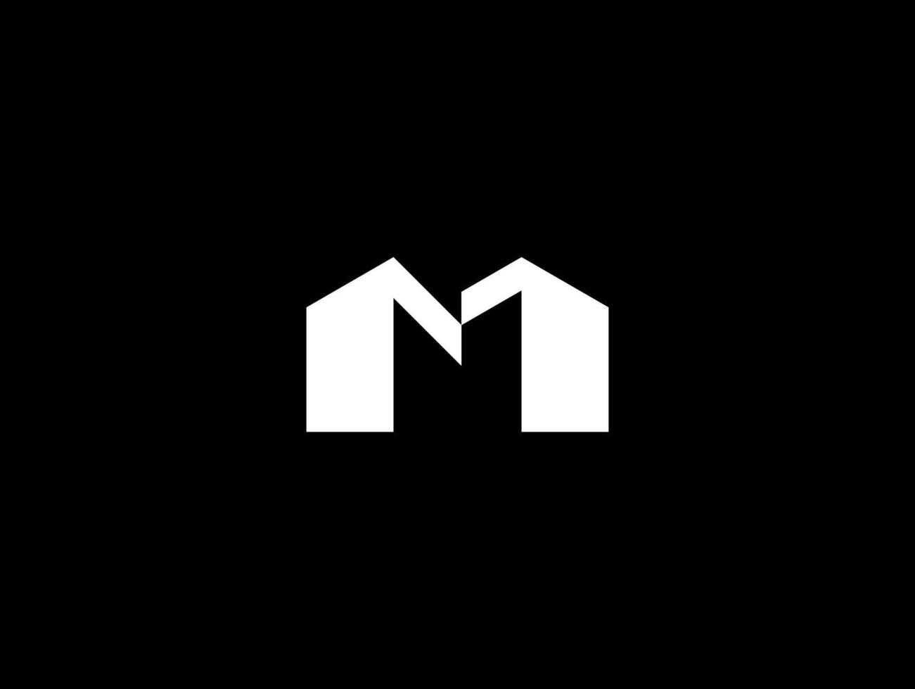 Monogram Letter M building or M property logo concept vector