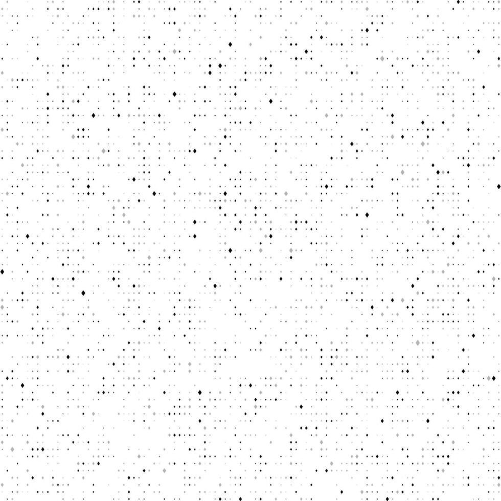 Halftone noise texture background. Comic style grain pattern. Pixelated rhomb particles wallpaper. Black and white grain and dots overlay. Dust speckles bitmap effect vector