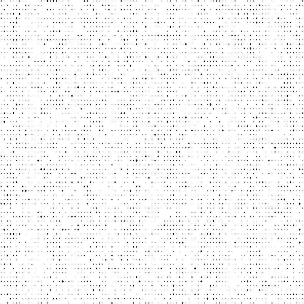 Halftone noise texture background. Comic style grain pattern. Pixelated rhomb particles wallpaper. Black and white grain and dots overlay. Dust speckles effect bitmap vector