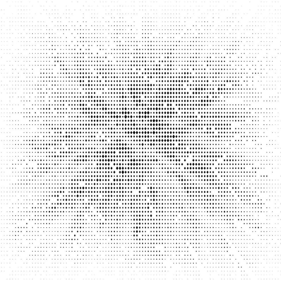 Halftone grunge texture. Comic style grain background. Pop art faded textured frame. Speckle gradient effect. Dotted particle wallpaper. Pixelated backdrop vector