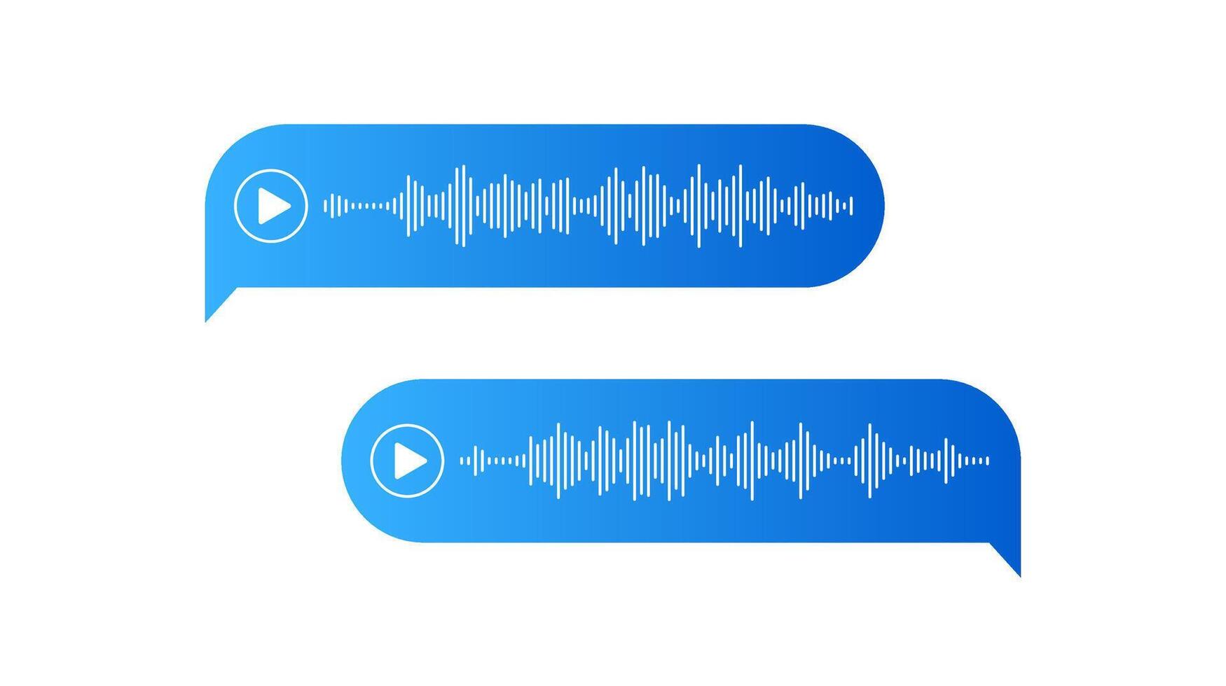 Voice messages. Bubbles with audio record. Chat messenger Ui concept. Speech bubbles. Interface sound call or speech records vector