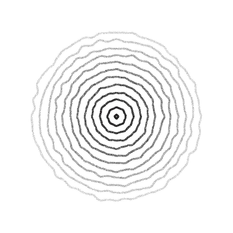 Texture concentric ripple circles set. Sonar or sound wave rings collection. Epicentre, target, radar icon concept. Radial signal or vibration elements. vector