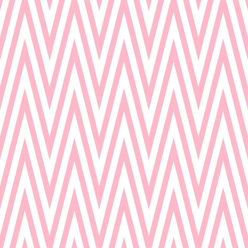 Pink zigzag seamless pattern. Chevron fabric texture. Abstract zig zag background. Repeating wallpaper vector
