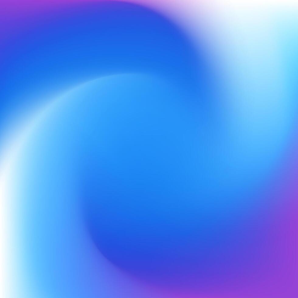 Blurred swirl gradient background. Purple, blue, teal abstract wallpaper. Liquid vortex flowing. Vibrant mesh texture. Square vector