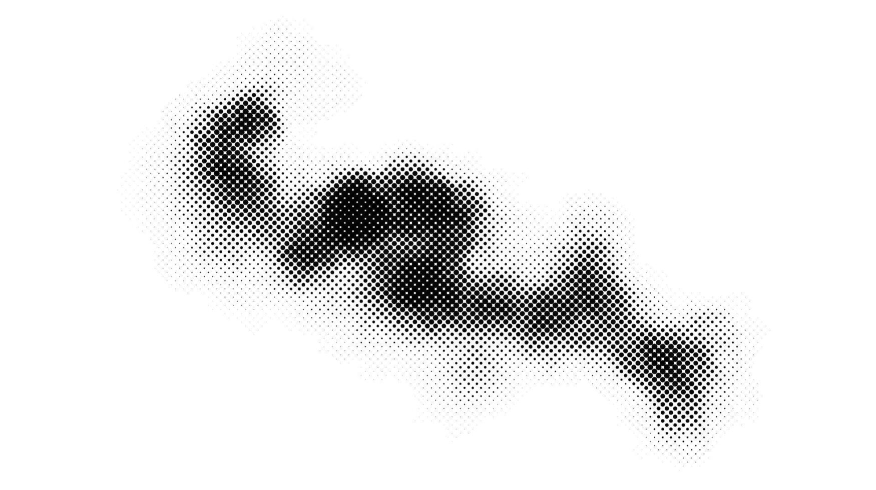 Halftone smoke texture. Comic dotted fog cloud background. Black and white pop art style design element. Monochrome grunge abstract wallpaper. vector