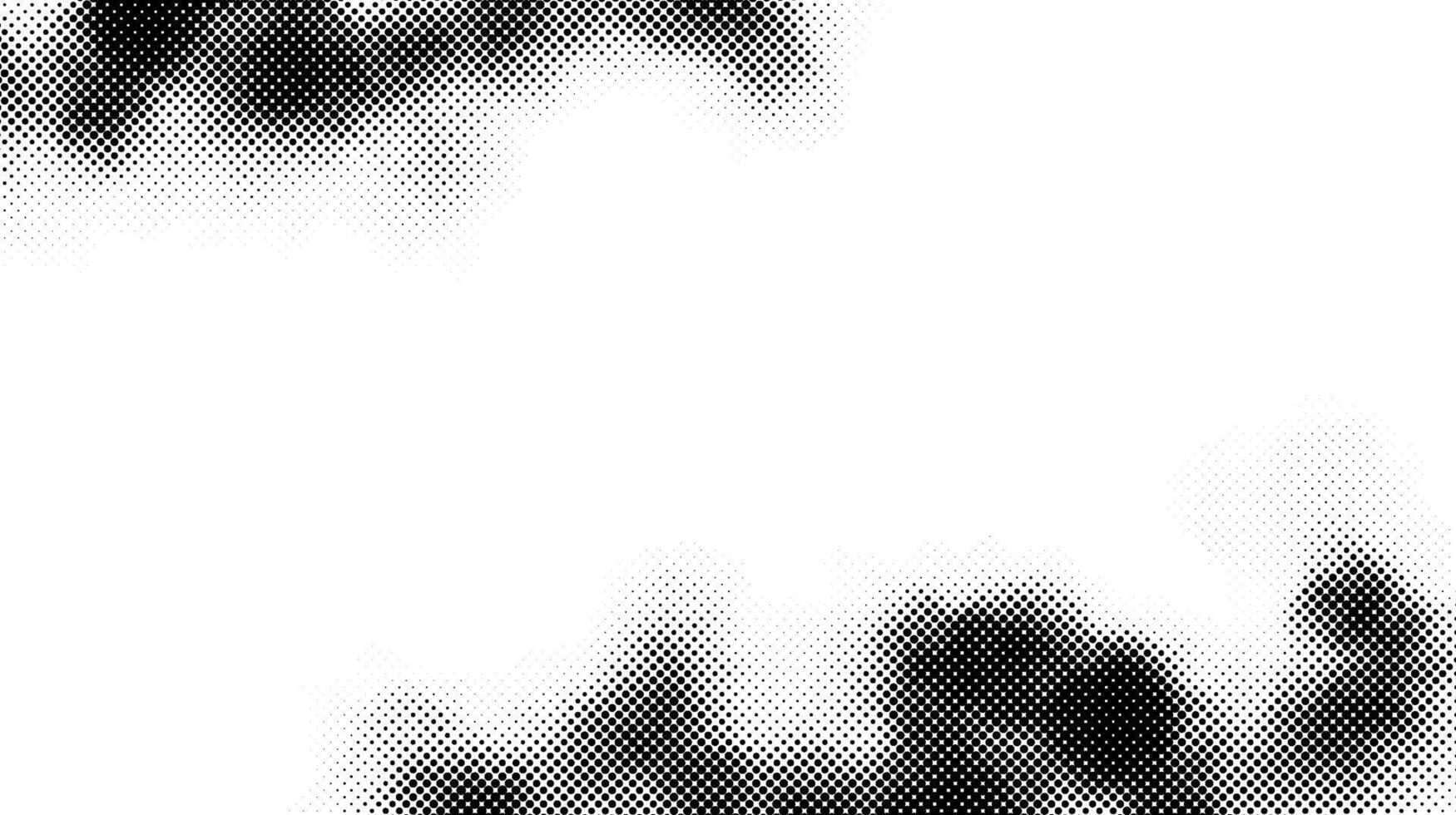 Halftone smoke frame texture. Black and white dotted fog or smog background. Comic style design element for banners, collages, posters. Monochrome grunge wallpaper. vector