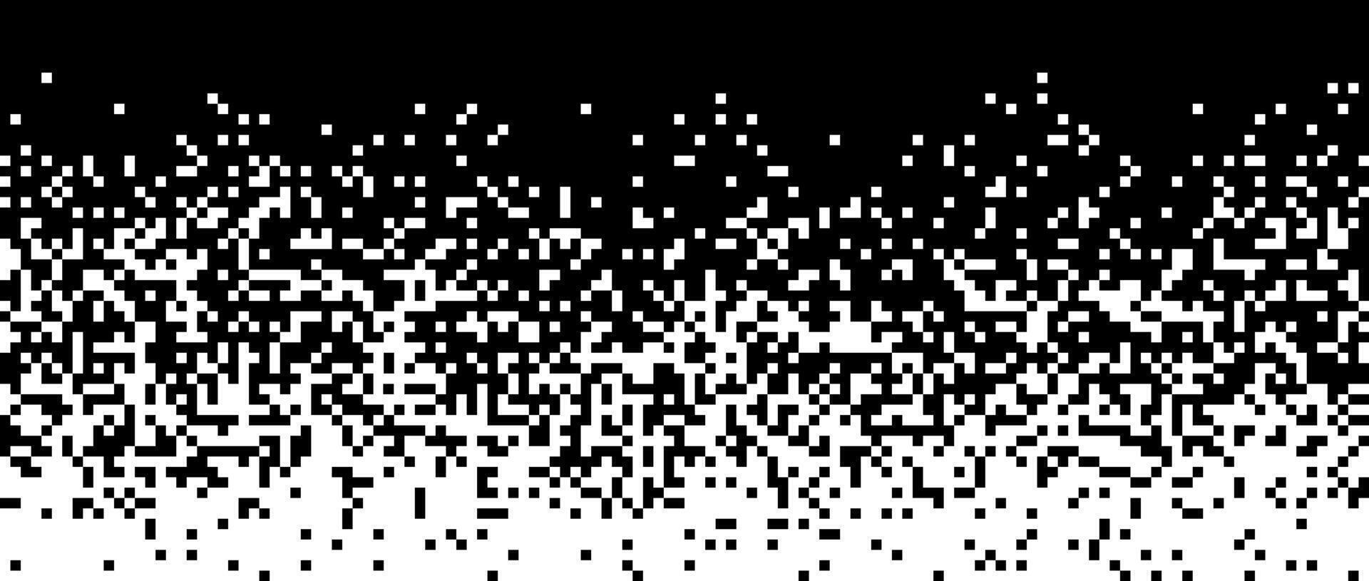 Pixelated halftone gradient noise. black and white fading pixel texture. Dissolving wallpaper. vector