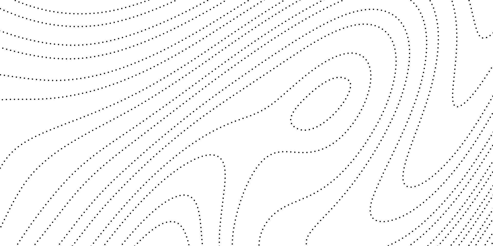 Dotted wave lines background. Abstract wavy texture. Warped curved dashed lines wallpaper. Minimalistic map design template vector