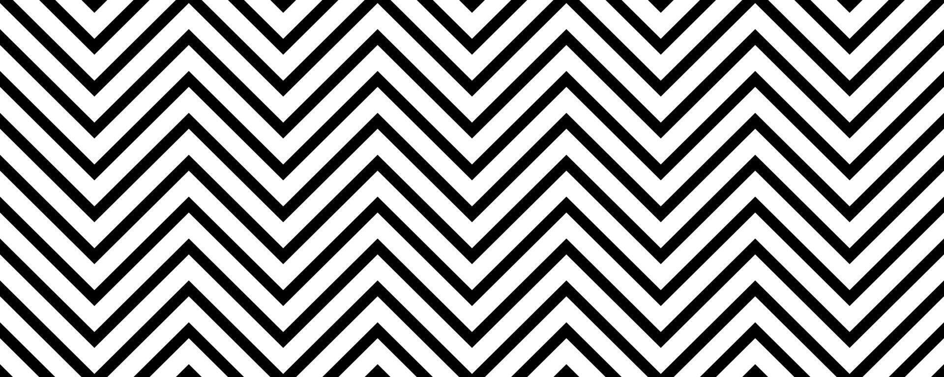 Zig zag seamless pattern. Black and white herringbone ornament background. Repeating chevron motif texture with diagonal lines. Textile design template swatch. vector
