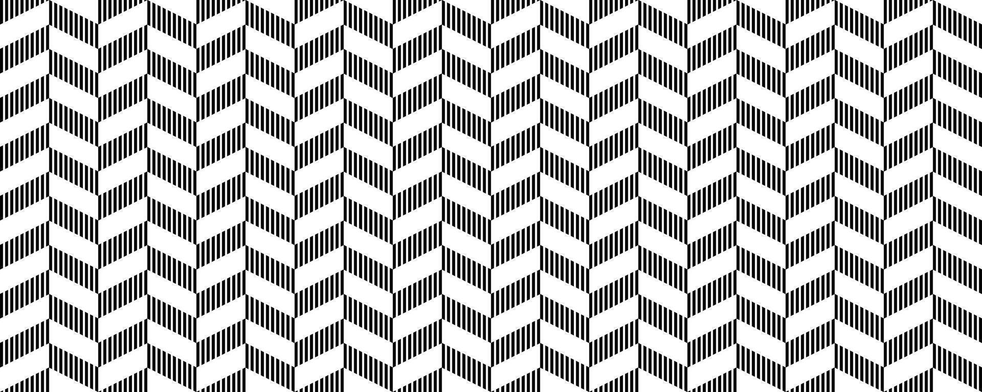 Herringbone seamless pattern. Black white chevron background. Repeating zigzag texture with diagonal lines. Textile fabric print design swatch. wallpaper template vector