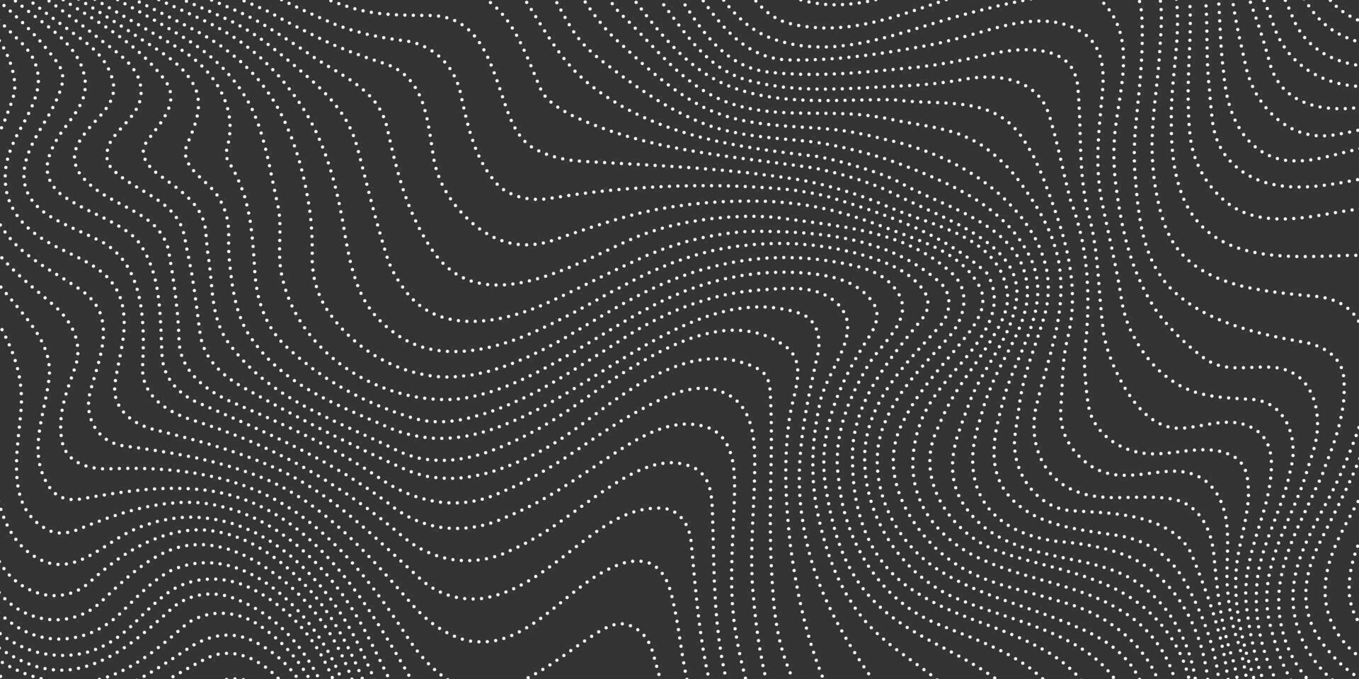 Dotted wave lines background. Abstract wavy stripes texture. Warped and curved dashed lines wallpaper. map design template vector