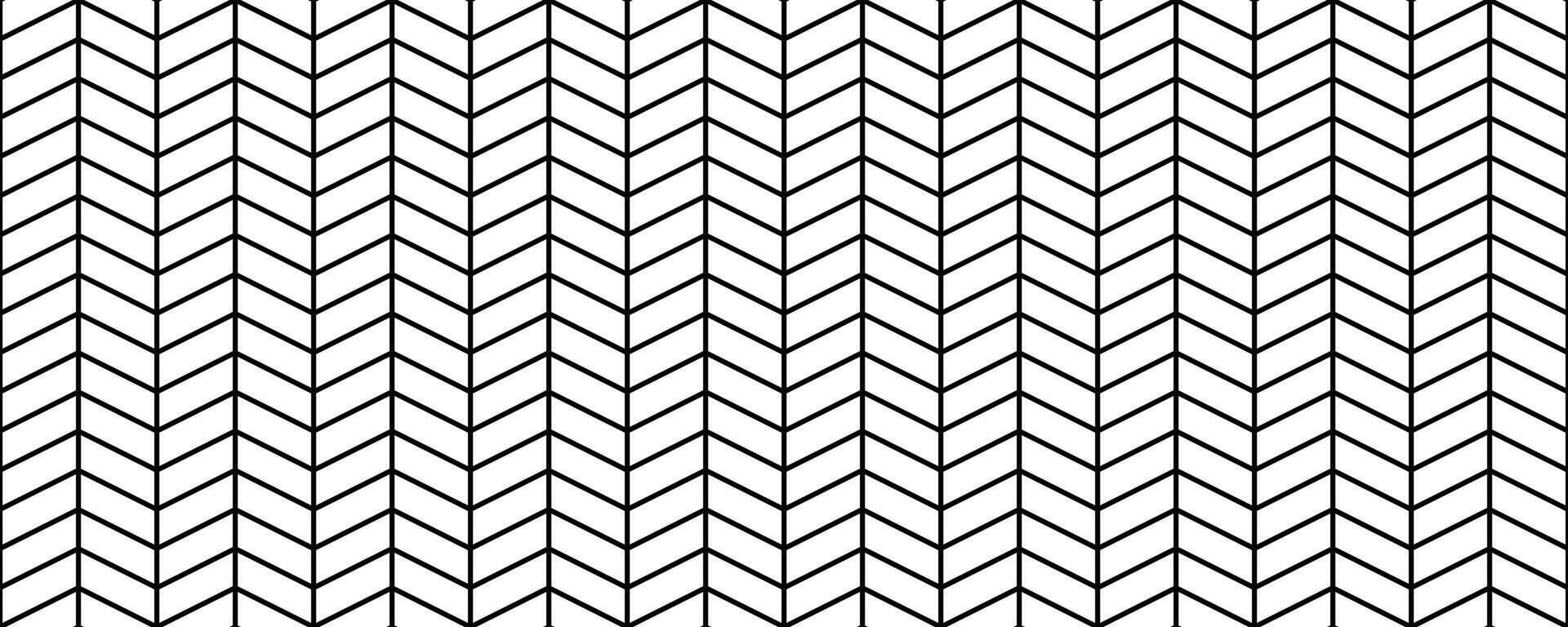 Herringbone seamless pattern. Black and white chevron background. Repeating zigzag wallpaper. Diagonal lines textile or fabric print design. Parquet floor or brick wall texture. vector