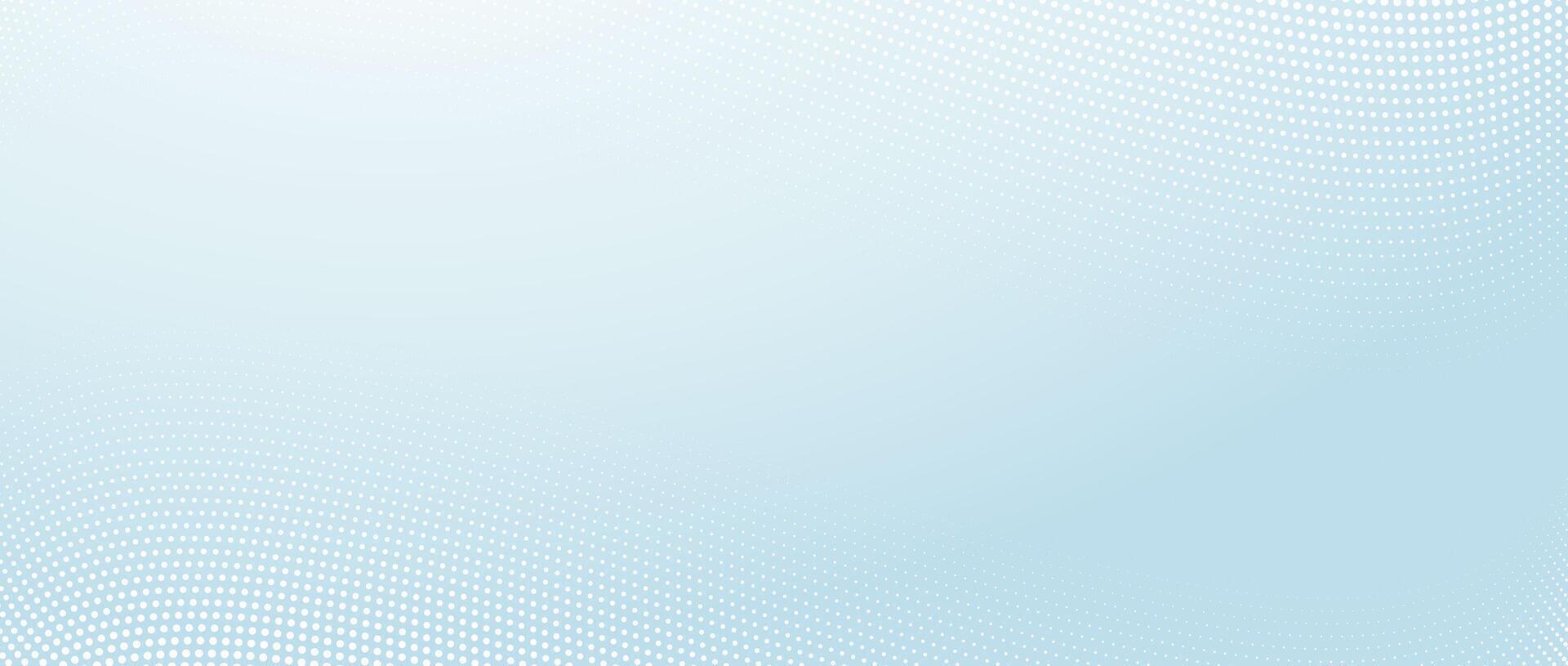 Halftone wave lines texture. White dotted stripes on light blue background. Warped and curved lines wallpaper. Sea water, air flow, wind concept. template vector
