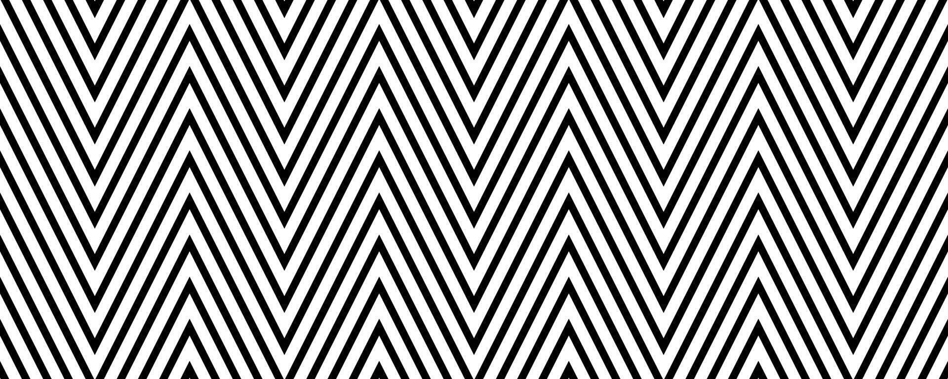 Zig zag seamless pattern. Black white herringbone ornament background. Repeating chevron motif texture with diagonal lines. vector