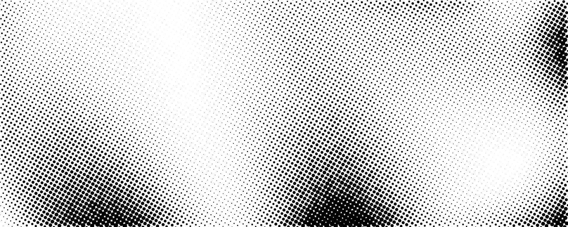 Halftone faded gradient texture. Grunge comic background. White and black sand noise wallpaper. Retro pixilated backdrop vector