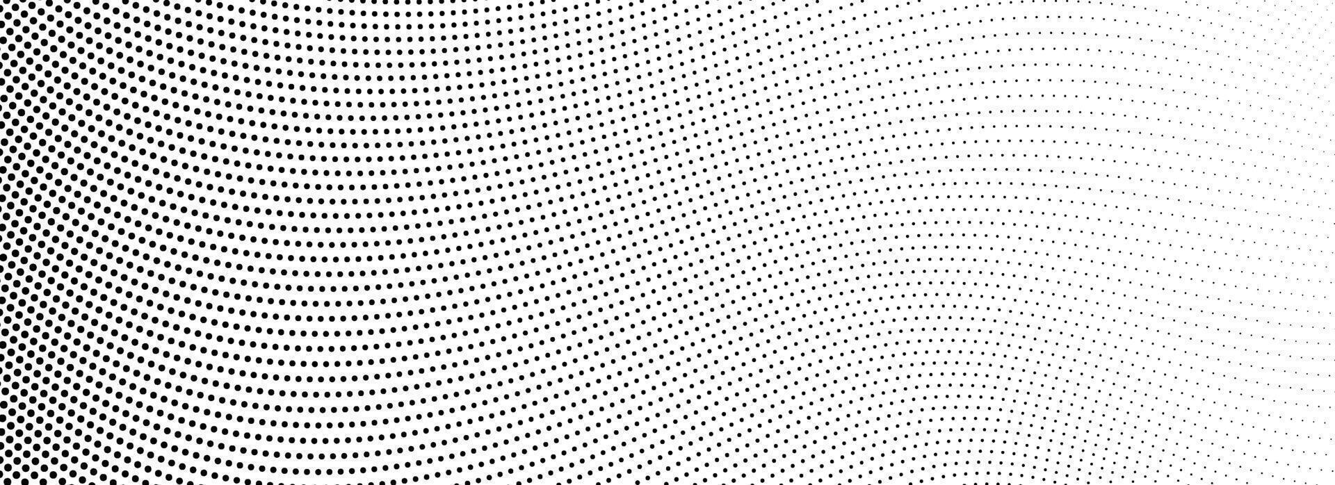 Abstract wave dotted line background. Tech dynamic dash stripe texture. Black warped and curved lines wallpaper for design template, presentation, brochure, leaflet, booklet. Doted backdrop vector