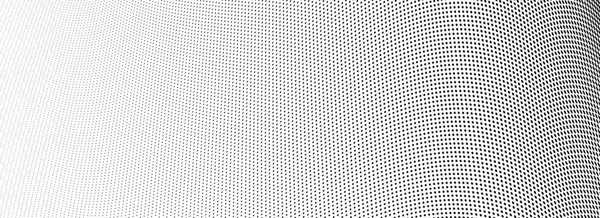 Abstract wave dotted line background. Tech dynamic dash stripe texture. Black warped and curved lines wallpaper for design template, presentation, brochure, leaflet, booklet. Halftone backdrop vector